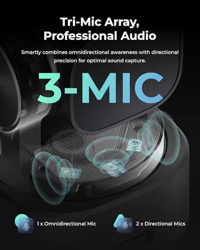 OBSBOT Tiny 3 AI-Powered Spatial Audio 4K Webcam, AI Tracking PTZ Camera with 1/1.28" Sensor, Tri-Mic, Voice & Gesture Control, 120FPS, HDR, Web Cam for PC, Laptop, Streaming, Meeting, Switch 2, etc. image