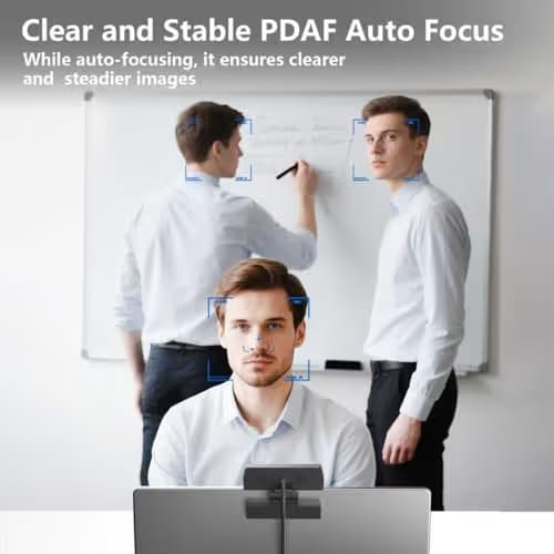 2K Webcam for PC - 2K Ultra HD Computer Camera with PDAF Autofocus, AI Noise-Canceling Mic, USB Plug & Play, 92° FOV & Auto Lighting Correction for Laptop & Desktop (​Social Streaming Video Call​)​ image