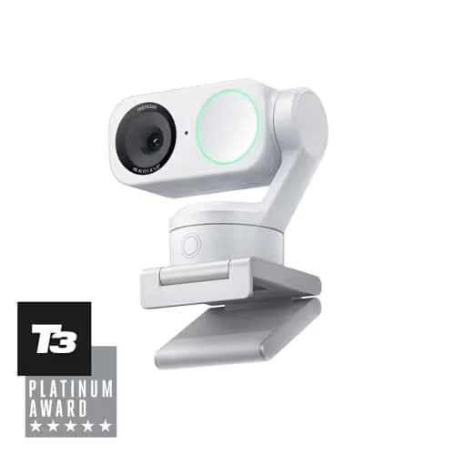 Insta360 Link 2 - PTZ 4K Webcam for PC/Mac, 1/2" Sensor, AI Tracking, HDR, AI Noise-Canceling Mic, Gesture Control for Streaming, Video Calls, Gaming, Works with Zoom, Teams, Twitch & More image