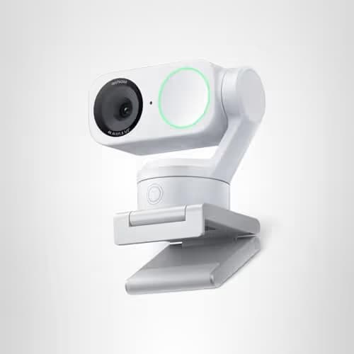 Insta360 Link 2 - PTZ 4K Webcam for PC/Mac, 1/2" Sensor, AI Tracking, HDR, AI Noise-Canceling Mic, Gesture Control for Streaming, Video Calls, Gaming, Works with Zoom, Teams, Twitch & More image