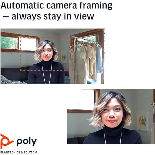 Poly Studio P15 Personal Video Bar (Plantronics + Polycom) - 4K Video Quality - Camera, Microphones & Speaker Solution with Premium Audio & Video - Certified for Zoom and Teams image