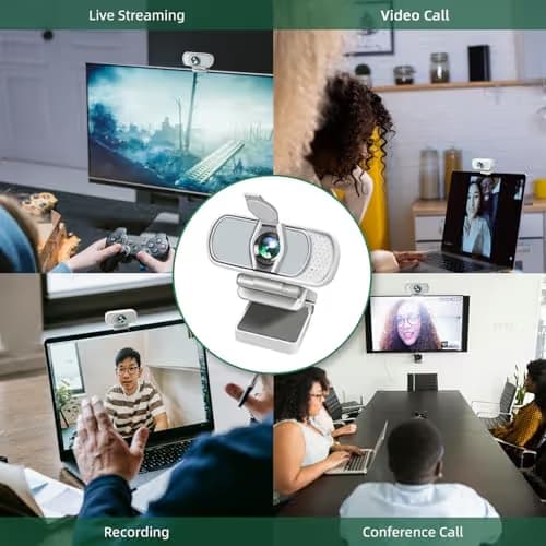 XPCAM USB C Webcam 1080p Computer Camera with Mic, Pro Streaming Web Camera for Mac Desktop Laptop, USB Web Cam Cover and Stand for PC Meeting Twitch Zoom image