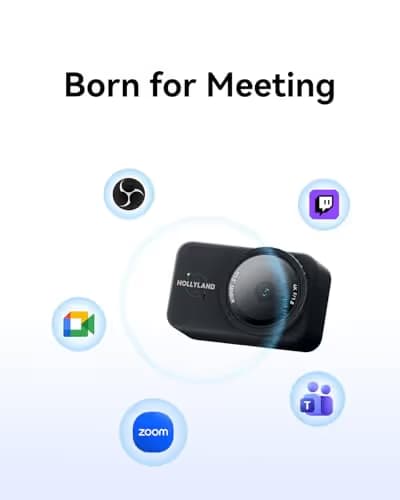 Hollyland Lyra Webcam UHD 4K Webcam for PC, 1/1.5" Sensor, Auto Framing, PDAF, Control for Live Streaming, Video Calls, Gaming, Works with Zoom, Teams, Twitch & More image