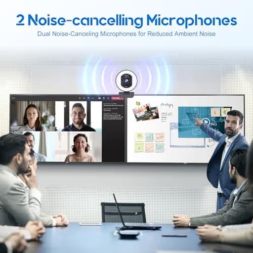 Galyimage 4K Webcam with Ring Light Web Cam 4K Autofocus with TOF Computer Camera 1080P 60FPS Web Camera Built-in Privacy Cover and Microphone Streaming Webcams for Zoom/Skype/Google Meet image