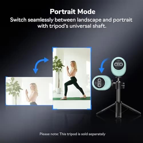 EMEET Piko 4K Webcam for Streaming, World’s 1st Dual-Camera AI-Powered 4K Camera w/AI Autofocus, 3 Mics Array&3 Sound Modes, USB Webcam with Clip, Great for Streaming, Desk Setup image