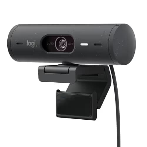 Logitech Brio 500 Full HD Webcam with Auto Light Correction, show Mode, Dual Noise Reduction Mics, Webcam Privacy Cover, Works with Microsoft Teams, Google Meet, Zoom, USB-C Cable, Streaming -Graphite main image