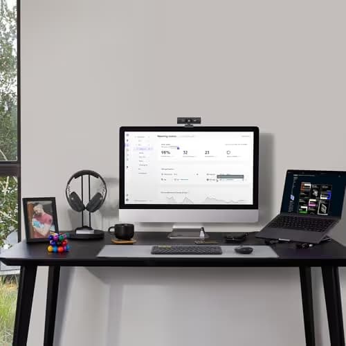 Logitech Brio 500 Full HD Webcam with Auto Light Correction, show Mode, Dual Noise Reduction Mics, Webcam Privacy Cover, Works with Microsoft Teams, Google Meet, Zoom, USB-C Cable, Streaming -Graphite image