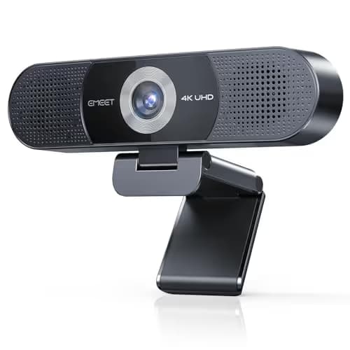 EMEET C980 PRO 3-in-1 4K Webcam with Microphone and Speaker, 60°-98° Wide Angle Webcam w/ 4 Noise Cancel Mics, 2 Speakers, Fixed Focus, Magnetic Privacy Cover, Great for Group and Personal Video Calls main image