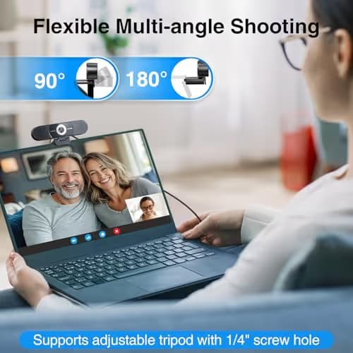 EMEET C980 PRO 3-in-1 4K Webcam with Microphone and Speaker, 60°-98° Wide Angle Webcam w/ 4 Noise Cancel Mics, 2 Speakers, Fixed Focus, Magnetic Privacy Cover, Great for Group and Personal Video Calls image
