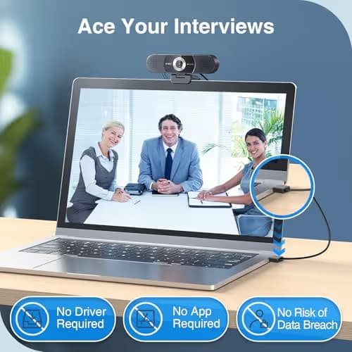 EMEET C980 PRO 3-in-1 4K Webcam with Microphone and Speaker, 60°-98° Wide Angle Webcam w/ 4 Noise Cancel Mics, 2 Speakers, Fixed Focus, Magnetic Privacy Cover, Great for Group and Personal Video Calls image