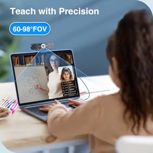 EMEET C980 PRO 3-in-1 4K Webcam with Microphone and Speaker, 60°-98° Wide Angle Webcam w/ 4 Noise Cancel Mics, 2 Speakers, Fixed Focus, Magnetic Privacy Cover, Great for Group and Personal Video Calls image