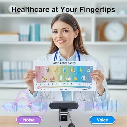 EMEET C980 PRO 3-in-1 4K Webcam with Microphone and Speaker, 60°-98° Wide Angle Webcam w/ 4 Noise Cancel Mics, 2 Speakers, Fixed Focus, Magnetic Privacy Cover, Great for Group and Personal Video Calls image