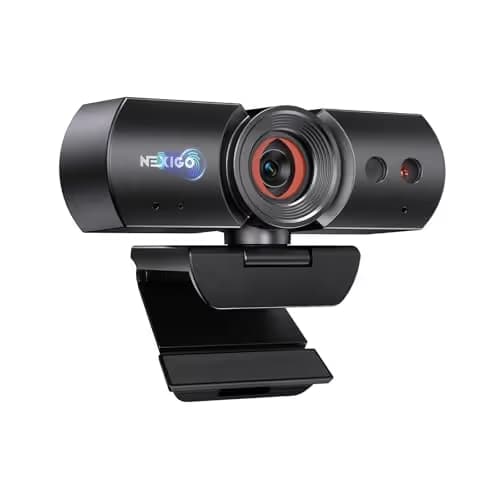 NexiGo HelloCam, 1080P Webcam with Windows Hello, True Privacy, Automatic Electronic Shutter, Computer Camera, Microphone, Facial Enhancement, HD USB Web Cam main image