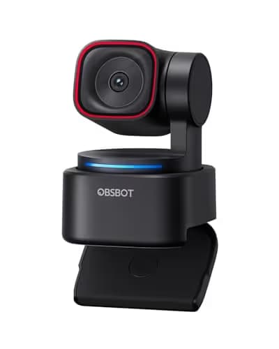 OBSBOT Tiny 3 Lite AI-Powered Spatial Audio 4K Webcam - Compact AI Tracking PTZ Camera with 1/2" Sensor, Tri-Mic, Voice Control, 120FPS, HDR, Webcam for PC, Mac, Laptop, Streaming, Meeting, Switch 2 image