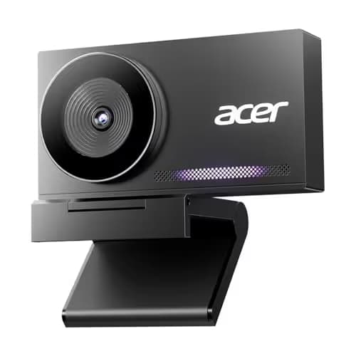 acer 4K Webcam for PC/Mac with All-Metal Unibody Sculpted, Sony 1/2" Sensor, PDAF, 2 Noise Reduction Mics, Privacy Cover, Lightweight, Fast Cooling, Streaming Camera for Live Meeting Commerce Gaming main image