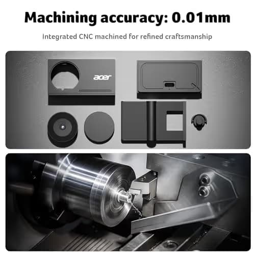 acer 4K Webcam for PC/Mac with All-Metal Unibody Sculpted, Sony 1/2" Sensor, PDAF, 2 Noise Reduction Mics, Privacy Cover, Lightweight, Fast Cooling, Streaming Camera for Live Meeting Commerce Gaming image