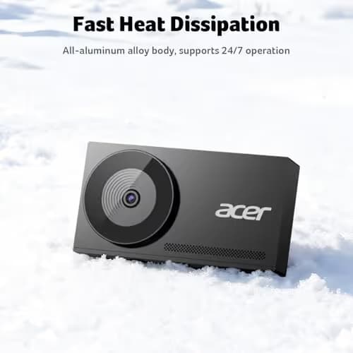 acer 4K Webcam for PC/Mac with All-Metal Unibody Sculpted, Sony 1/2" Sensor, PDAF, 2 Noise Reduction Mics, Privacy Cover, Lightweight, Fast Cooling, Streaming Camera for Live Meeting Commerce Gaming image
