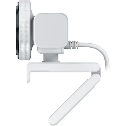 Razer Kiyo V2 X Streaming Webcam: 1440p 60 FPS - Auto Focus - Built-in Microphone - Wide Angle Lense - Integrated Privacy Shutter - Works with OBS, Xsplit, Streamlabs, Discord, Zoom, Teams - White image