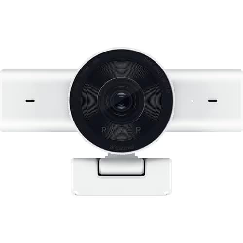 Razer Kiyo V2 X Streaming Webcam: 1440p 60 FPS - Auto Focus - Built-in Microphone - Wide Angle Lense - Integrated Privacy Shutter - Works with OBS, Xsplit, Streamlabs, Discord, Zoom, Teams - White image