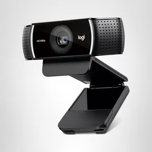 Logitech C922x HD Pro PC Webcam, Full HD 1080p/30fps or 720p/60fps Video, HD Light Correction, Works with Microsoft Teams, Google Meet, Zoom, Nintendo Switch 2’s new GameChat mode, Mac/Tablet- Black image