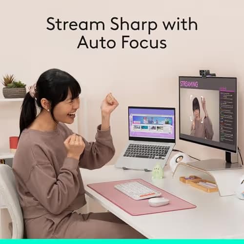 Logitech C922x HD Pro PC Webcam, Full HD 1080p/30fps or 720p/60fps Video, HD Light Correction, Works with Microsoft Teams, Google Meet, Zoom, Nintendo Switch 2’s new GameChat mode, Mac/Tablet- Black image