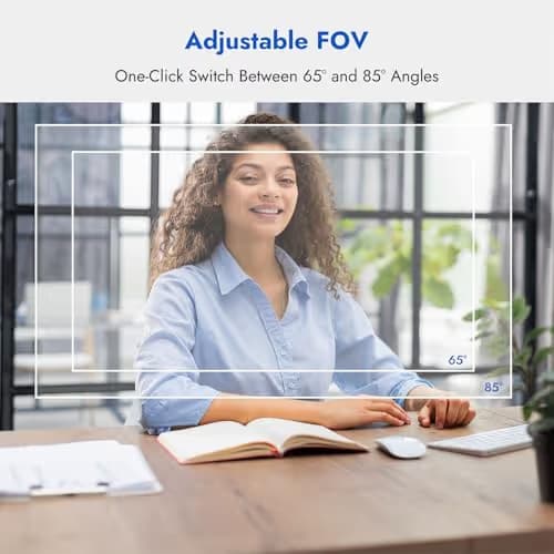 ROCWARE RC28 1080P 60FPS Webcam with Dual Microphones | Cardioid & Omnidirectional Pickup, Hi-Fi Sound, AI Noise Cancellation & Raw Audio Modes for Streaming, Video Calls & Studio-Quality Recording image