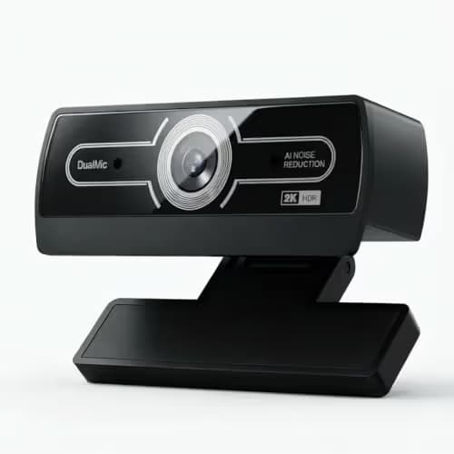 2K Webcam with Microphone, 1440P QHD Web Cam for Desktop Computer, Plug and Play USB Computer Camera for Laptop/PC, Streaming Web Camera with Auto Light Correction for Zoom/Teams/Skype, Mac/Windows main image