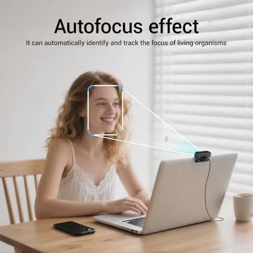 2K Webcam with Microphone, 1440P QHD Web Cam for Desktop Computer, Plug and Play USB Computer Camera for Laptop/PC, Streaming Web Camera with Auto Light Correction for Zoom/Teams/Skype, Mac/Windows image