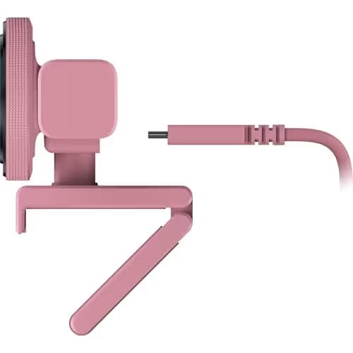Razer Kiyo V2 Streaming Webcam: 4K 30 FPS, 1080p 60 FPS - AI Powered Auto-Framing - Built-in Microphone - Ultrawide Angle Lens - Privacy Cover - Works with OBS, Xsplit, Discord, Zoom, Teams - Pink image