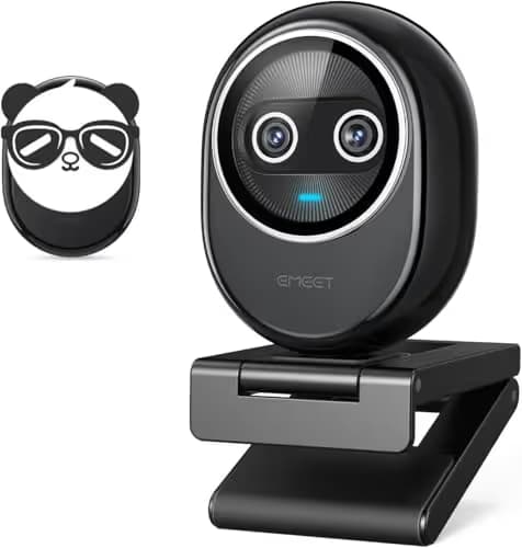 EMEET Piko+ (Piko Plus), World’s 1st Dual-Camera AI-Powered 4K Webcam, 1/2.55'' Sony Sensor, 3 Mics&3 Sound Modes, Panda Magnetic Privacy Cover, USB C-C&C-A, Ideal for Livestreamers image