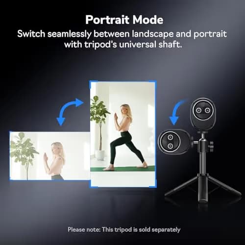 EMEET Piko+ (Piko Plus), World’s 1st Dual-Camera AI-Powered 4K Webcam, 1/2.55'' Sony Sensor, 3 Mics&3 Sound Modes, Panda Magnetic Privacy Cover, USB C-C&C-A, Ideal for Livestreamers image