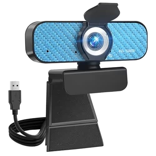 weishin Webcam 1080p, Built-in Microphone/Privacy Cover, Plug and Play USB Computer Camera, Wide Angle, Streaming Web Camera for Desktop Computer/PC for Laptop Mac Zoom Conference(No Tripod) main image