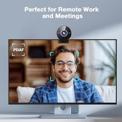 EMEET C950 4K Webcam for PC - PDAF Autofocus, USB Webcam with Microphone & Physical Privacy Cover, 1080P@60FPS, USB 2.0 Plug&Play, No Tripod Hole, Web Cam w/ 70°View for Meeting/Online Classes/Zoom image