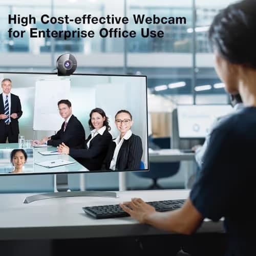 EMEET C950 4K Webcam for PC - PDAF Autofocus, USB Webcam with Microphone & Physical Privacy Cover, 1080P@60FPS, USB 2.0 Plug&Play, No Tripod Hole, Web Cam w/ 70°View for Meeting/Online Classes/Zoom image