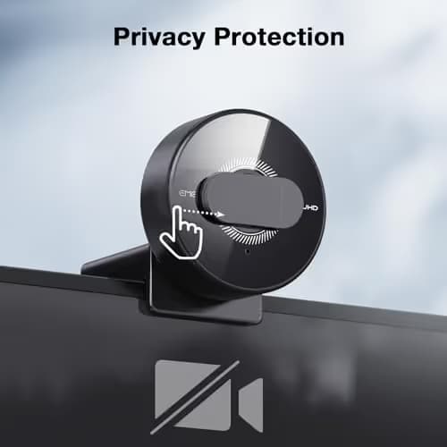 EMEET C950 4K Webcam for PC - PDAF Autofocus, USB Webcam with Microphone & Physical Privacy Cover, 1080P@60FPS, USB 2.0 Plug&Play, No Tripod Hole, Web Cam w/ 70°View for Meeting/Online Classes/Zoom image