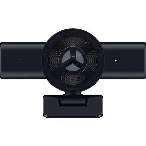Razer Kiyo V2 X Streaming Webcam: 1440p 60 FPS - Auto Focus - Built-in Microphone - Wide Angle Lense - Integrated Privacy Shutter - Works with OBS, Xsplit, Streamlabs, Discord, Zoom, Teams - Black image