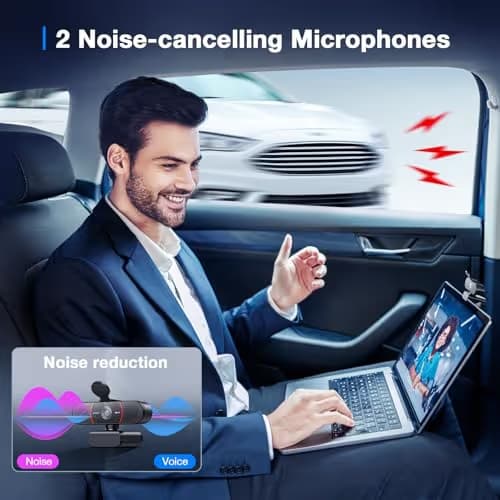 EMEET C960 4K Webcam with Tripod, 4K UHD Sony Sensor, 3 Adjustable Height Mini Tripod w/Privacy Cover, PDAF Auto Focus, Dual Noise-Cancelling Mics, Auto Light Correction, Perfect for Online Meetings image
