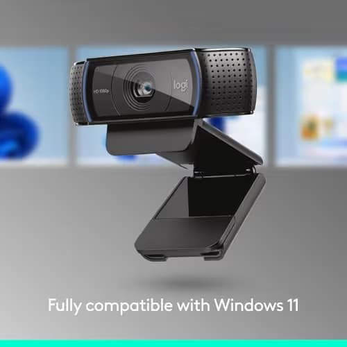 Logitech C920x HD Pro PC Webcam, Full HD 1080p/30fps Video, Clear Audio, HD Light Correction, Works with Microsoft Teams, Google Meet, Zoom, Nintendo Switch 2’s new GameChat Mode, Mac/Tablet- Black image