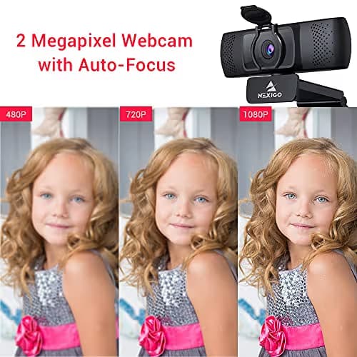 NexiGo N930P 1080P Streaming Business Webcam with Software, Microphone & Privacy Cover, AutoFocus, HD USB Web Camera, for Zoom YouTube Skype FaceTime, PC Mac Laptop Desktop image