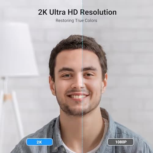 UGREEN 2K Webcam for PC Ultra HD 1080P Computer Webcam with Microphone, PC Camera with Privacy Cover, USB Web Camera for Streaming, Conference, Video Calling, Zoom, Skype, Teams, FaceTime, Grey image