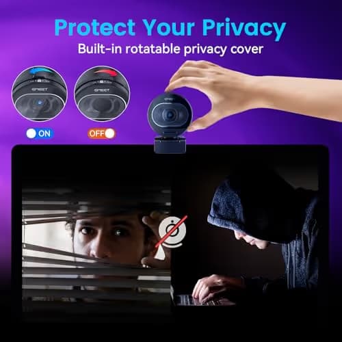 EMEET S600 4K Webcam for Streaming - Sony 1/2.55'' Sensor, PDAF Autofocus, 1080P@60FPS, 2 Noise Reduction Mics, Built-in Privacy Cover, 73° FOV, Streaming Camera for Live Commerce/Gaming/Beauty image