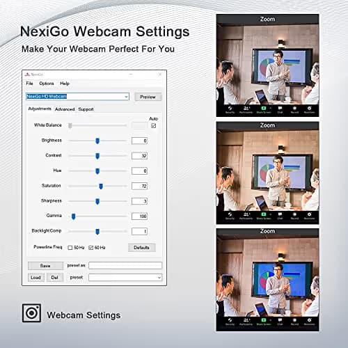 Zoom Certified, NexiGo N950P 4K Zoomable Webcam with Remote Control, Sony_Starvis Sensor, 5X Digital Zoom, Pro Web Camera with Dual Stereo Mics, for Zoom Skype Teams Twitch image