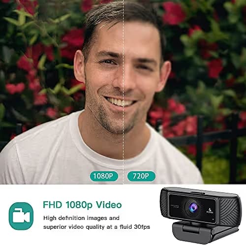 NexiGo N680 1080P Business Webcam with Microphone, Software and Privacy Cover, AutoFocus, Streaming USB Web Camera, for Online Class, Zoom Meeting Skype Facetime Teams, PC Mac Laptop Desktop image