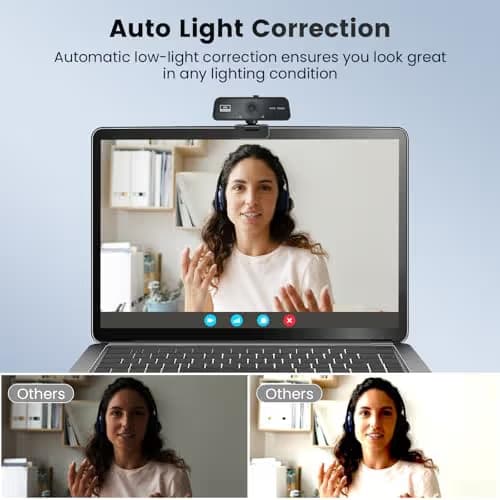 cbeyook Basic 4K Autofocus Webcam, 90° Wide Angle Computer Camera with Adjustable Monitor Clip, Built-in Mic & Plug and Play for Windows Mac, Perfect for Zoom Meetings & Remote Work image