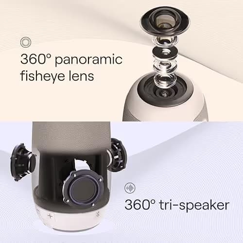 Owl Labs Meeting Owl 3 - 360° 1080p HD Conference Room Camera, AI-Driven Speaker-Tracking, 18-Foot Mic Pickup - Certified for Microsoft Teams - Works with Zoom, Google Meet - Plug & Play Setup image