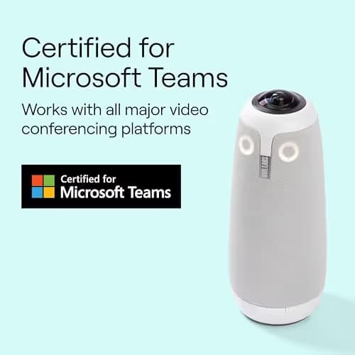 Owl Labs Meeting Owl 3 - 360° 1080p HD Conference Room Camera, AI-Driven Speaker-Tracking, 18-Foot Mic Pickup - Certified for Microsoft Teams - Works with Zoom, Google Meet - Plug & Play Setup image
