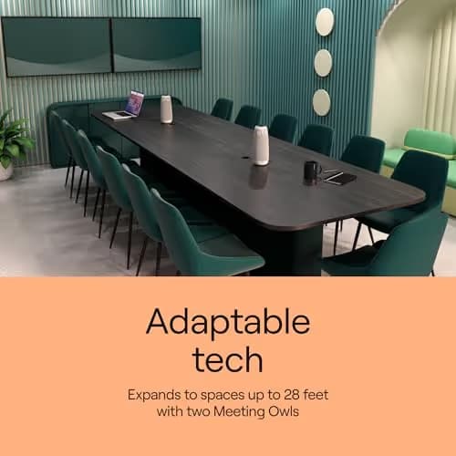 Owl Labs Meeting Owl 3 - 360° 1080p HD Conference Room Camera, AI-Driven Speaker-Tracking, 18-Foot Mic Pickup - Certified for Microsoft Teams - Works with Zoom, Google Meet - Plug & Play Setup image