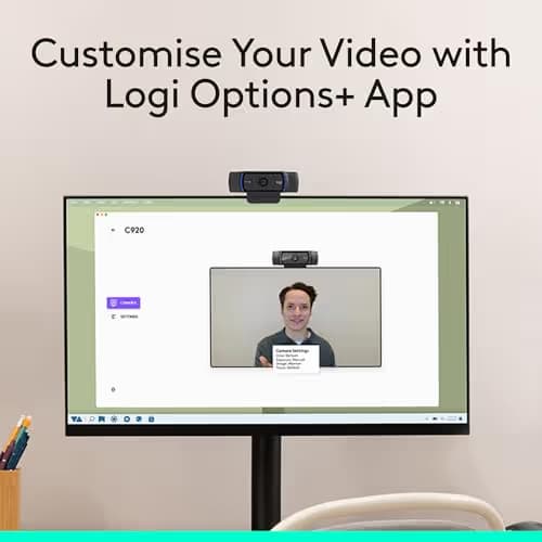 Logitech C920x HD Pro PC Webcam,Full HD 1080p/30fps Video,Clear Audio,HD-Light Correction,Works with Microsoft Teams,Google Meet,Zoom,Nintendo Switch 2’s New GameChat Mode,Mac/Tablet-Black,(Pack of 4) image