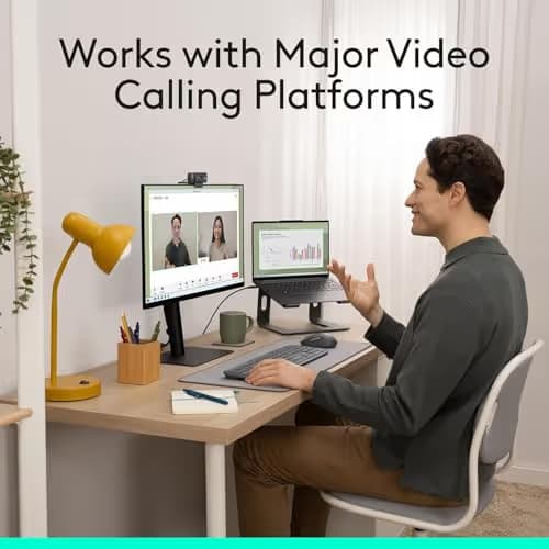 Logitech C920x HD Pro PC Webcam,Full HD 1080p/30fps Video,Clear Audio,HD-Light Correction,Works with Microsoft Teams,Google Meet,Zoom,Nintendo Switch 2’s New GameChat Mode,Mac/Tablet-Black,(Pack of 4) image