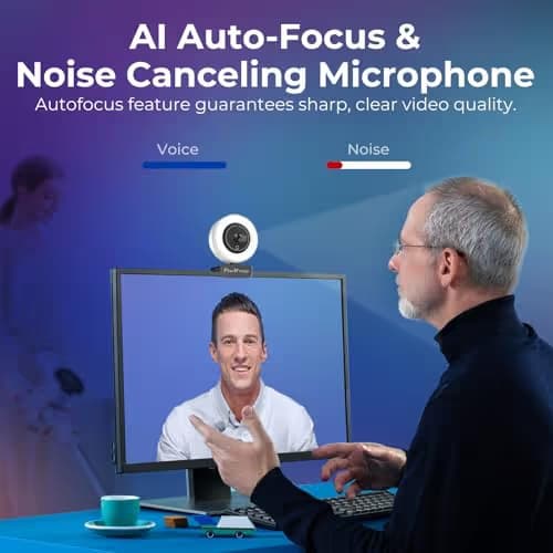 PixelForge 2K Webcam for PC with Microphone & Light & Privacy Cover, Web Camera for Desktop Computer/Laptop/Monitor/Mac, USB Streaming Camera for Zoom/Skype/Teams/Video Calling/Studying and Conference image
